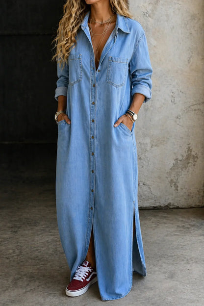 Concetta Iorizzo™ Versatile Split Denim Dress, Day to Night
