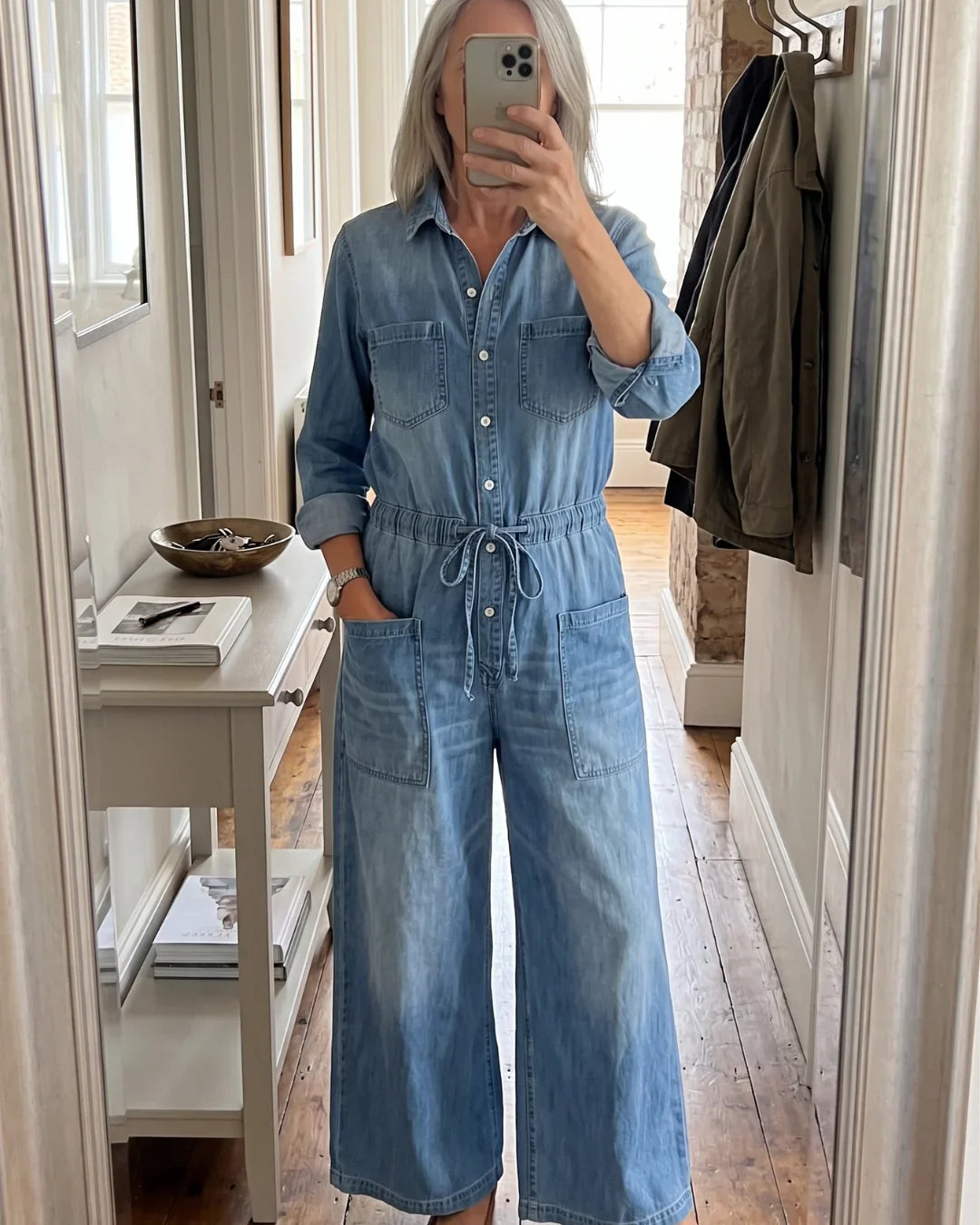 Concetta Iorizzo™ Versatile Split Denim Dress, Day to Night