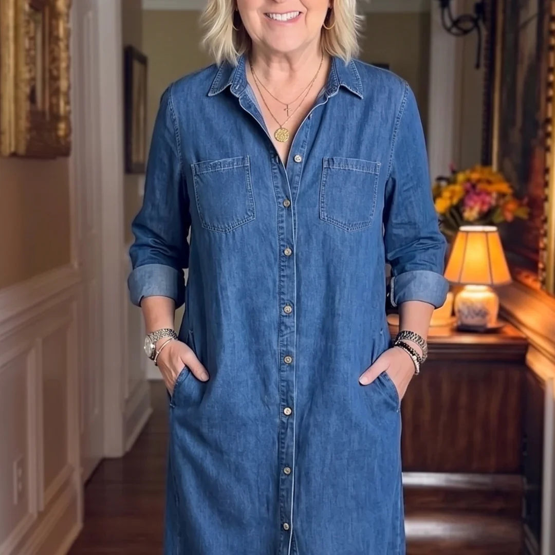Concetta Iorizzo™ Versatile Split Denim Dress, Day to Night