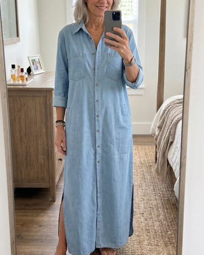 Concetta Iorizzo™ Versatile Split Denim Dress, Day to Night
