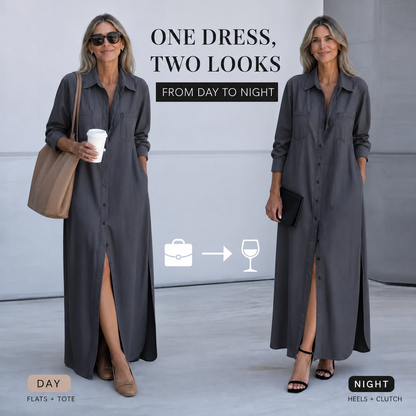 Concetta Iorizzo™ Versatile Split Denim Dress, Day to Night