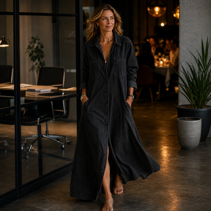 Concetta Iorizzo™ Versatile Split Denim Dress, Day to Night