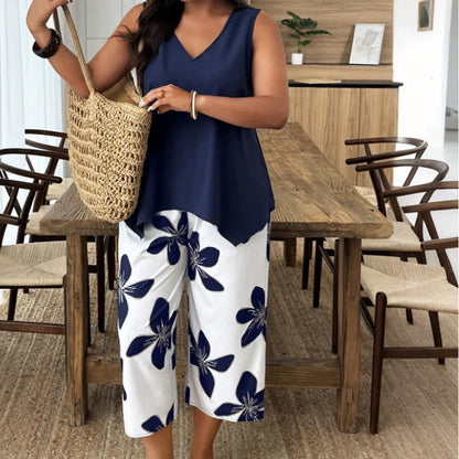 Cornelia Matera™ Coordinated Top & Capri Set for Polished Warm-Weather Looks
