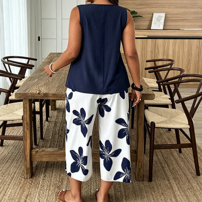 Cornelia Matera™ Coordinated Top & Capri Set for Polished Warm-Weather Looks