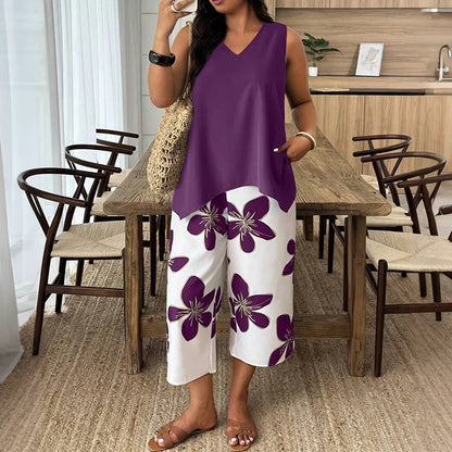 Cornelia Matera™ Coordinated Top & Capri Set for Polished Warm-Weather Looks