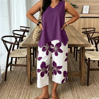 Cornelia Matera™ Coordinated Top & Capri Set for Polished Warm-Weather Looks