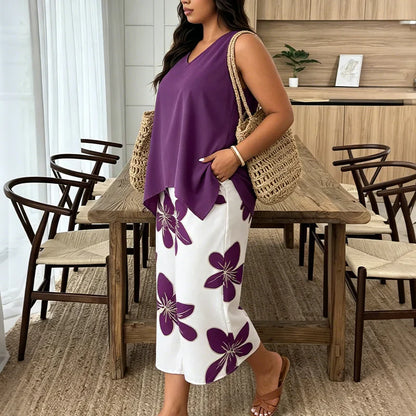 Cornelia Matera™ Coordinated Top & Capri Set for Polished Warm-Weather Looks