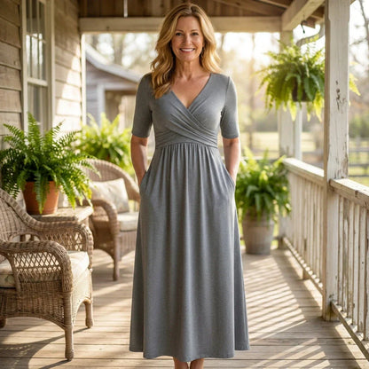 Costanza Quaranta™ Flattering Midi Dress with Graceful Flow
