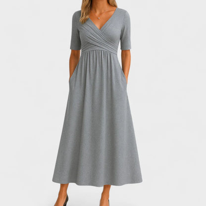 Costanza Chic Midi Dress - eighth gallery view of flattering midi silhouette