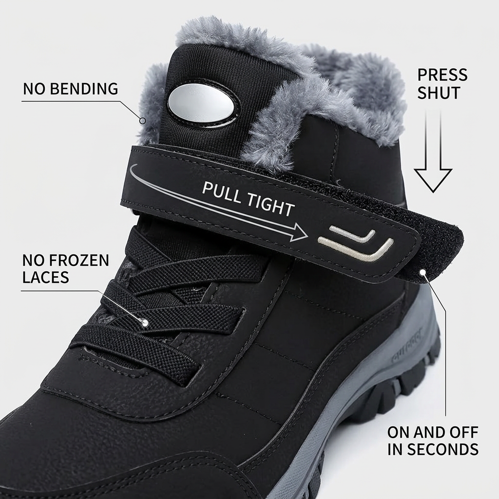 Cozella Nova™ Warm Winter Boots with Easy Velcro Closure