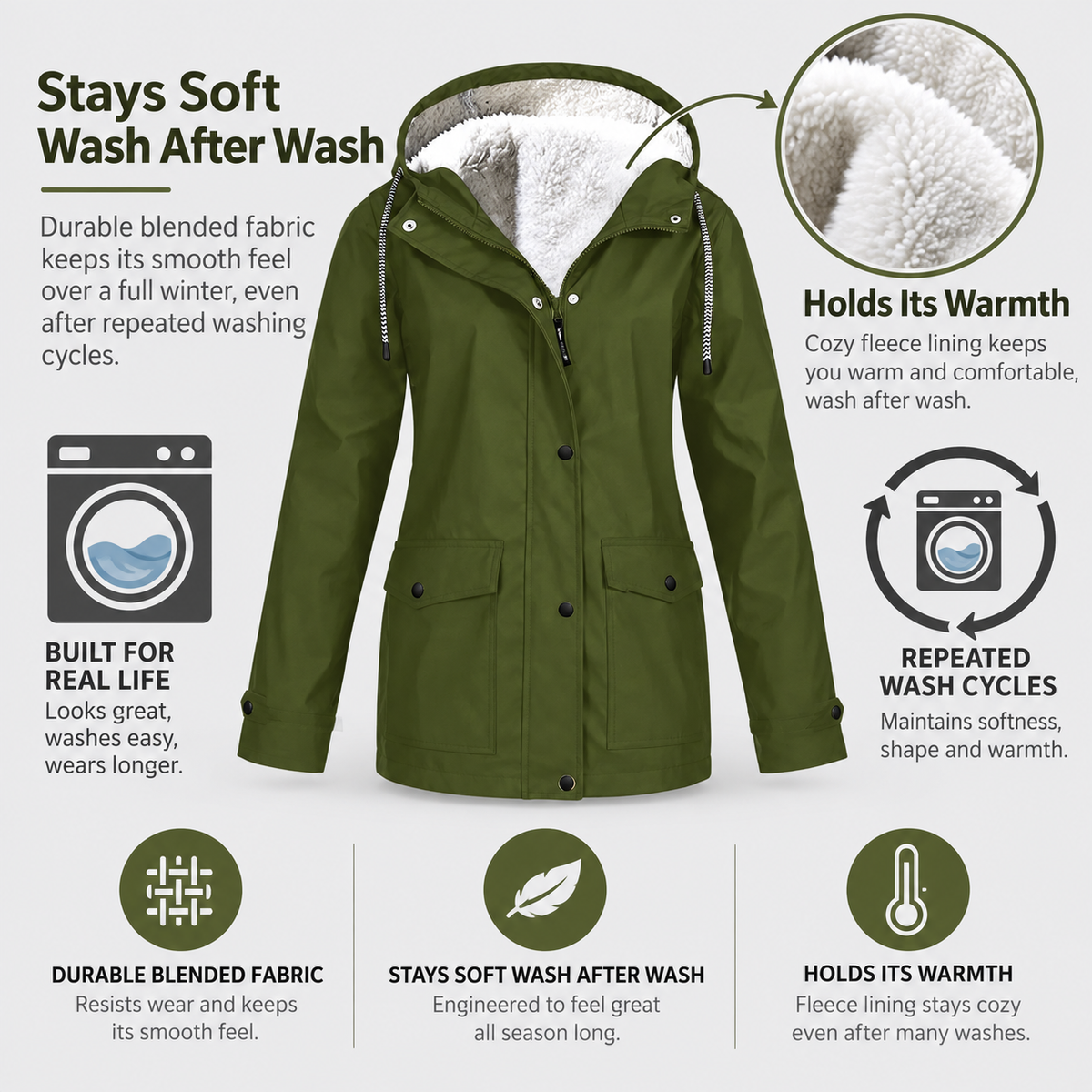 Cozella™ Warm Winter Jacket for Everyday Comfort