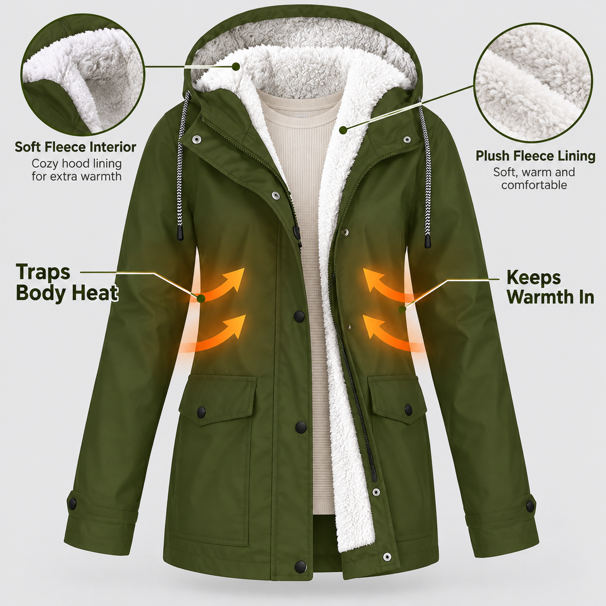 Cozella™ Warm Winter Jacket for Everyday Comfort