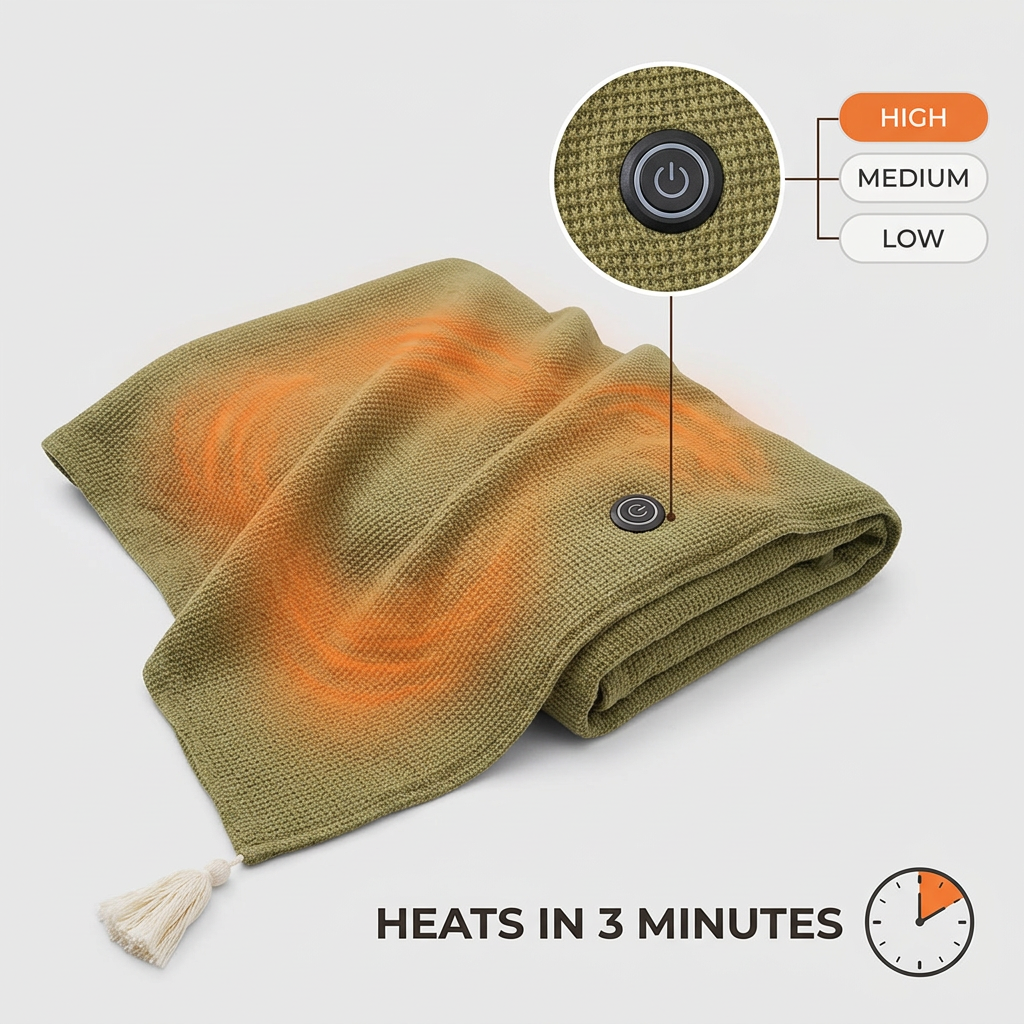 Cozetta™ Wearable Heated Shawl for Effortless Warmth
