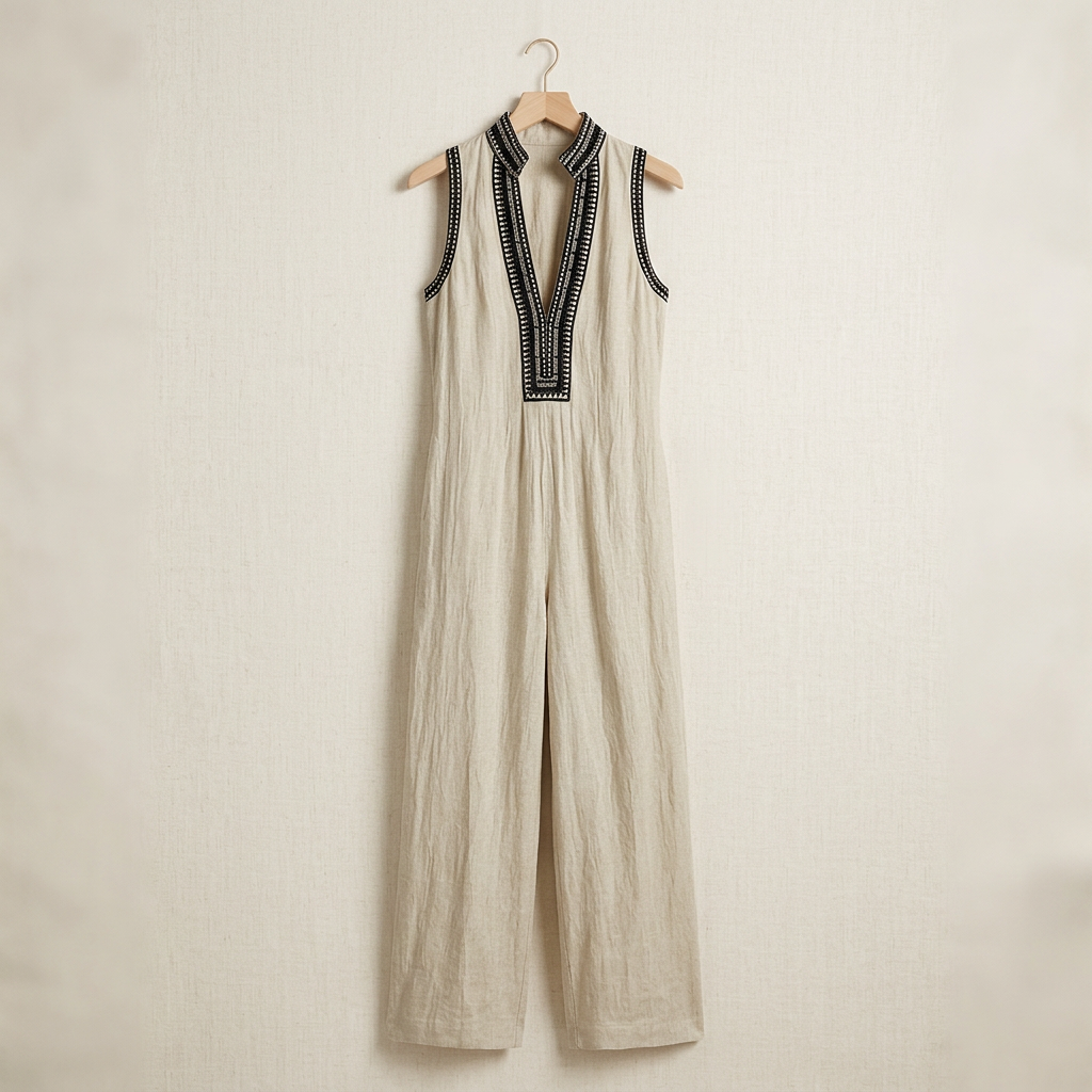 Cristina Valentini™ Elegant Wide Leg Sleeveless Jumpsuit