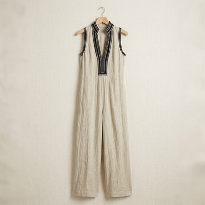 Cristina Valentini™ Elegant Wide Leg Sleeveless Jumpsuit