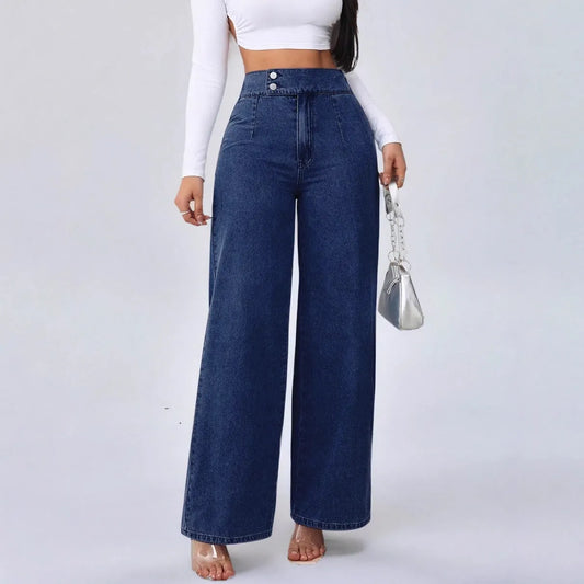 Adriana Russo™ Easy Fit High Waist Straight Jeans