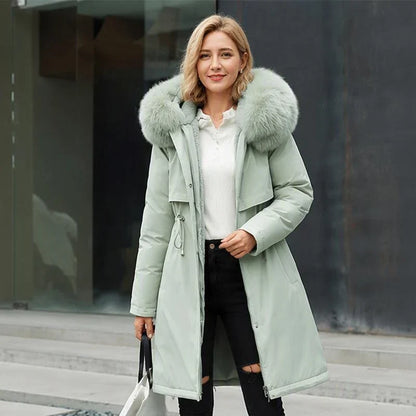 Damiana Burlando™ Cozy Mid-Length Coat for Cold Days