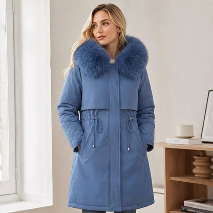 Damiana Burlando™ Cozy Mid-Length Coat for Cold Days