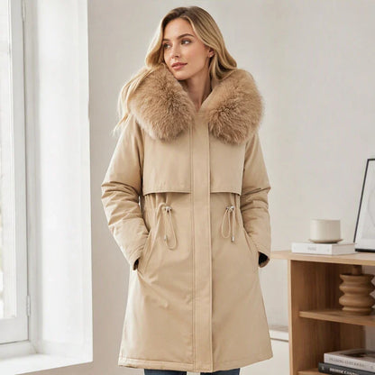 Damiana Burlando™ Cozy Mid-Length Coat for Cold Days