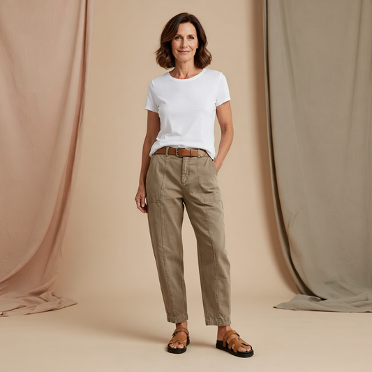 Daniela Testa™ Effortless High-Waist Utility Pants