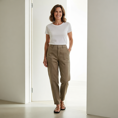 Daniela Testa™ Effortless High-Waist Utility Pants
