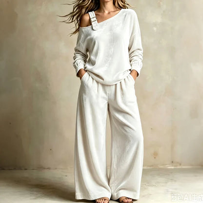 Daria Abbondanza™ Coordinated Off-Shoulder Set for Effortless Elegance