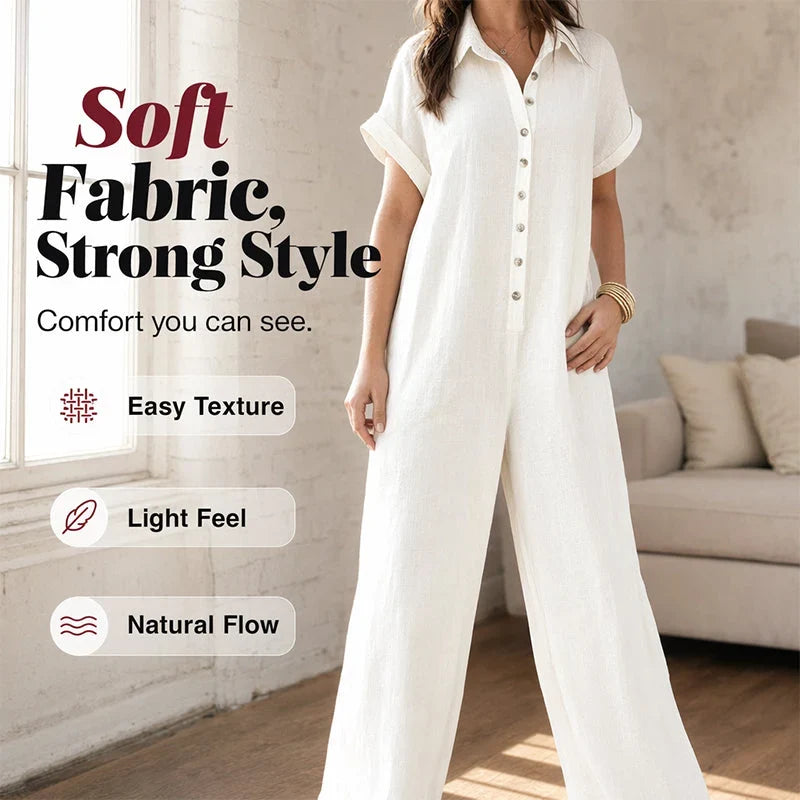 Daria Aloisi™ Versatile Button Jumpsuit for Office to Evening