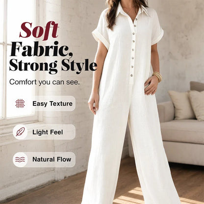 Daria Aloisi™ Versatile Button Jumpsuit for Office to Evening