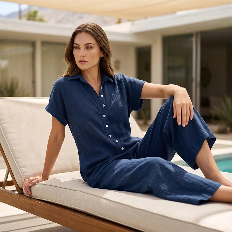 Daria Aloisi™ Versatile Button Jumpsuit for Office to Evening