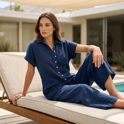 Daria Aloisi™ Versatile Button Jumpsuit for Office to Evening