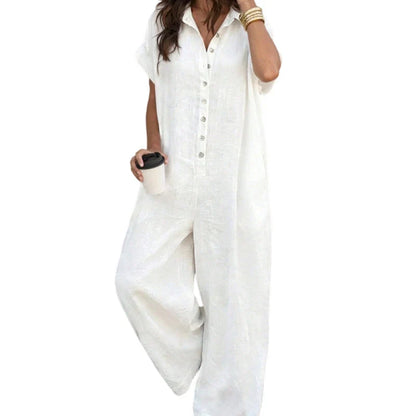 Daria Aloisi™ Versatile Button Jumpsuit for Office to Evening