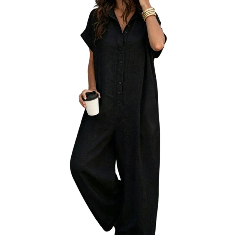 Daria Aloisi™ Versatile Button Jumpsuit for Office to Evening
