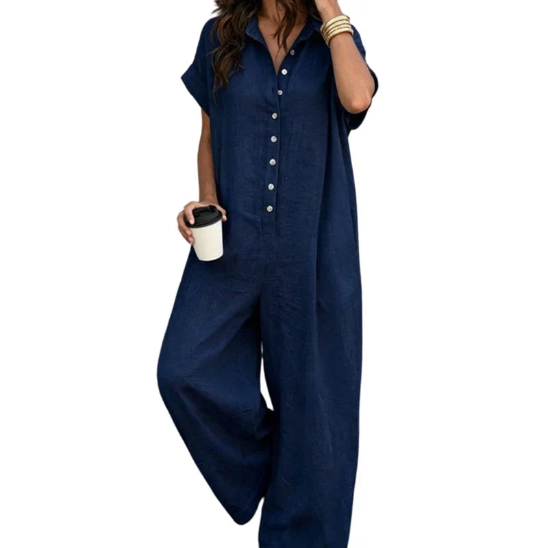 Daria Aloisi™ Versatile Button Jumpsuit for Office to Evening