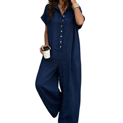 Daria Aloisi™ Versatile Button Jumpsuit for Office to Evening