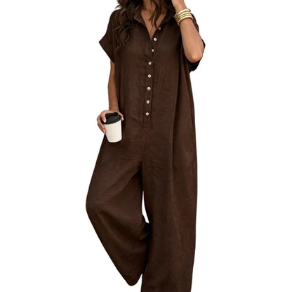 Daria Aloisi™ Versatile Button Jumpsuit for Office to Evening