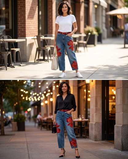 Daria Della Valle™ Elegant Floral Trousers for Everyday Style
