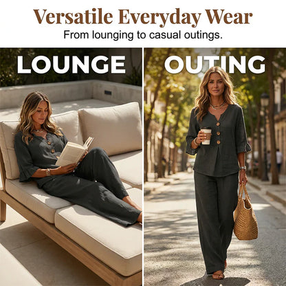 Daria Mecocci™ Breathable Homewear Set for Effortless Comfort
