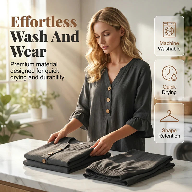 Daria Mecocci™ Breathable Homewear Set for Effortless Comfort