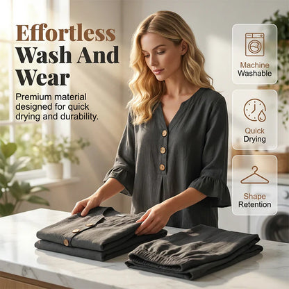Daria Mecocci™ Breathable Homewear Set for Effortless Comfort