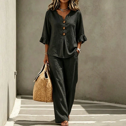 Daria Mecocci™ Breathable Homewear Set for Effortless Comfort
