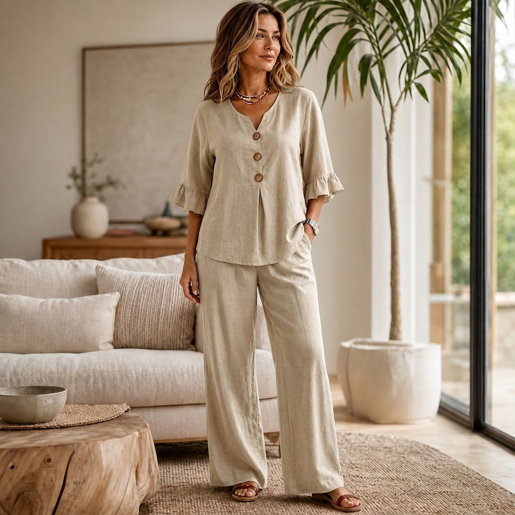 Daria Mecocci™ Breathable Two-Piece Set for Effortless Comfort