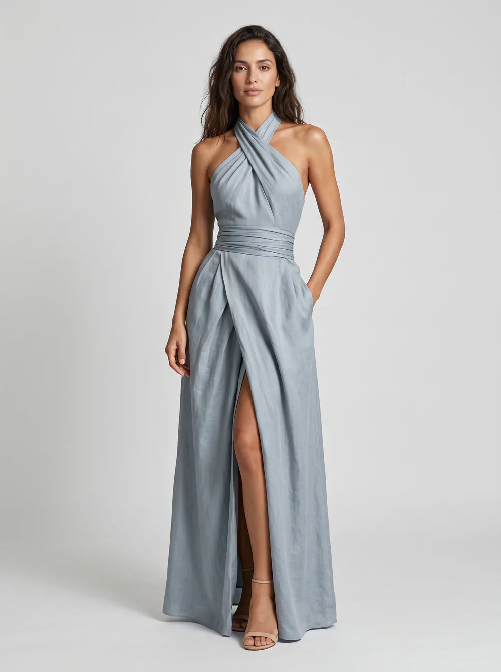 Daria Ungaretti™ Elegant Halter Dress for Special Events