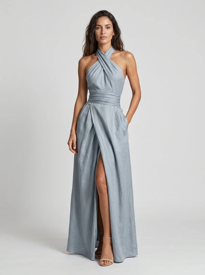 Daria Ungaretti™ Elegant Halter Dress for Special Events