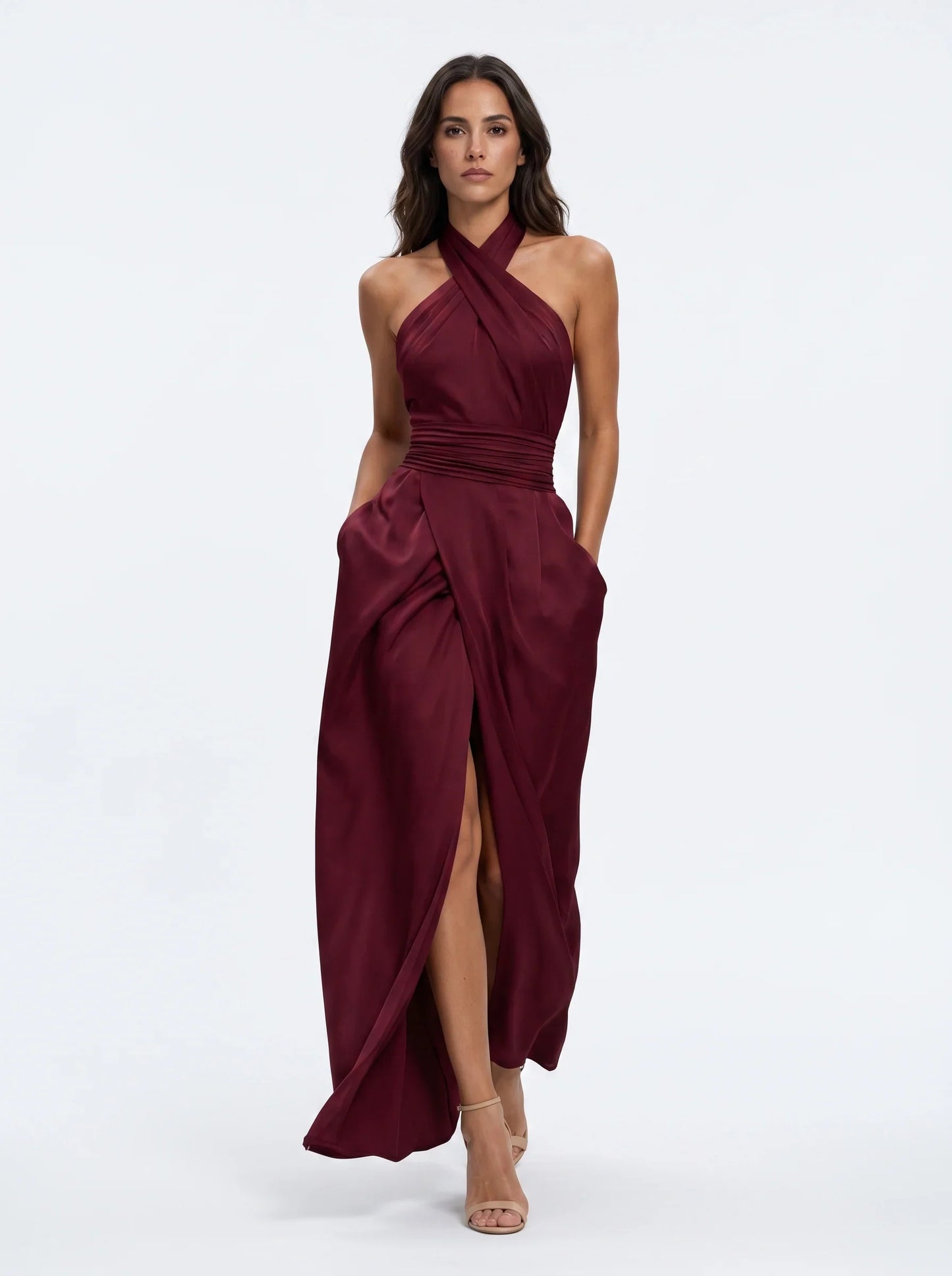 Daria Ungaretti™ Elegant Halter Dress for Special Events