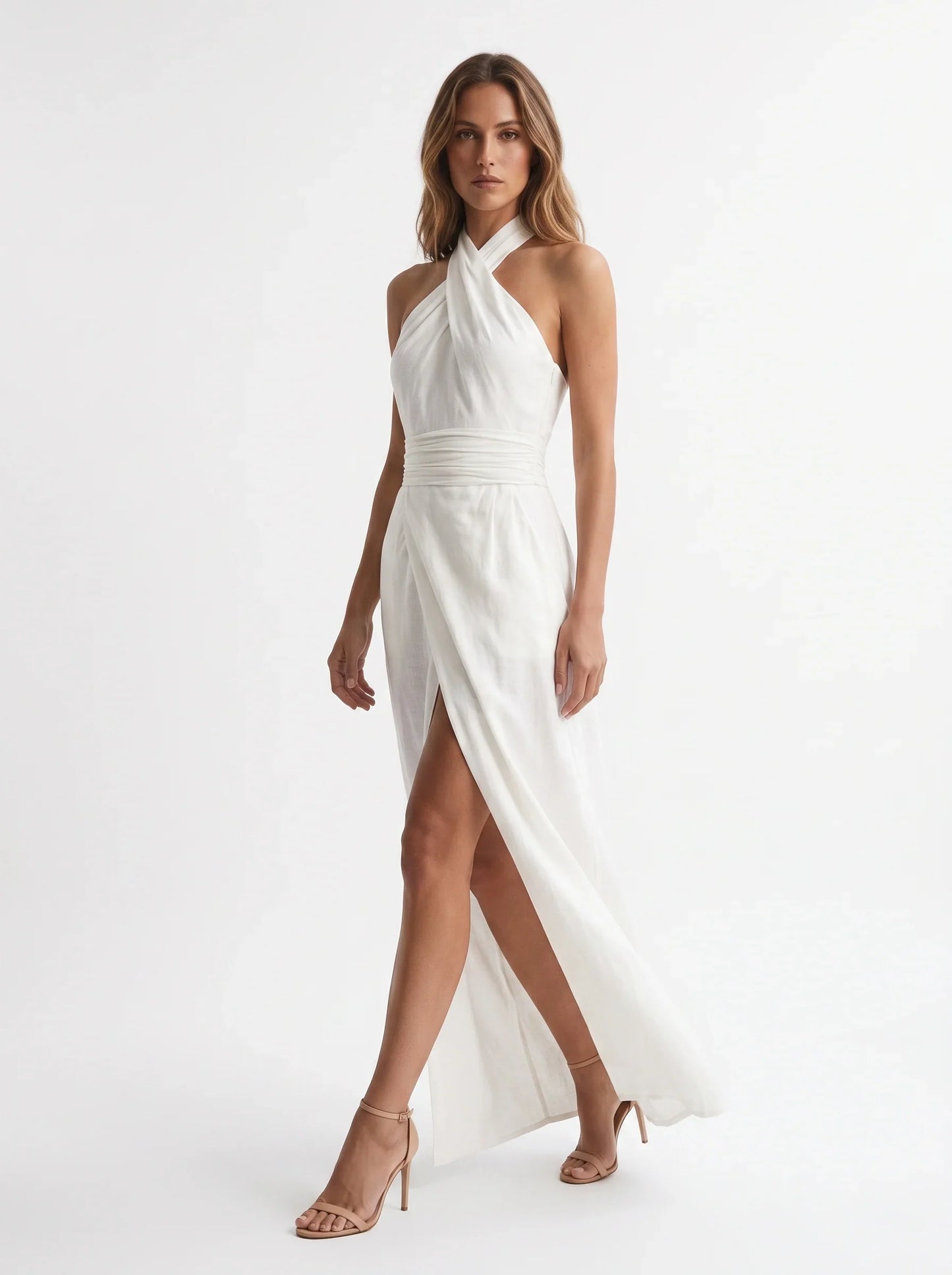 Daria Ungaretti™ Elegant Halter Dress for Special Events