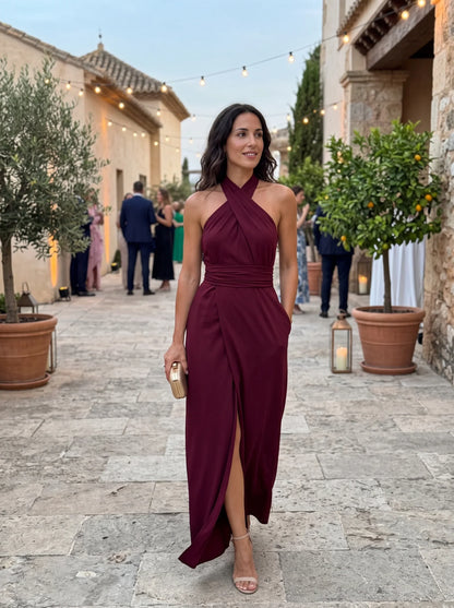 Daria Ungaretti™ Elegant Halter Dress for Special Events