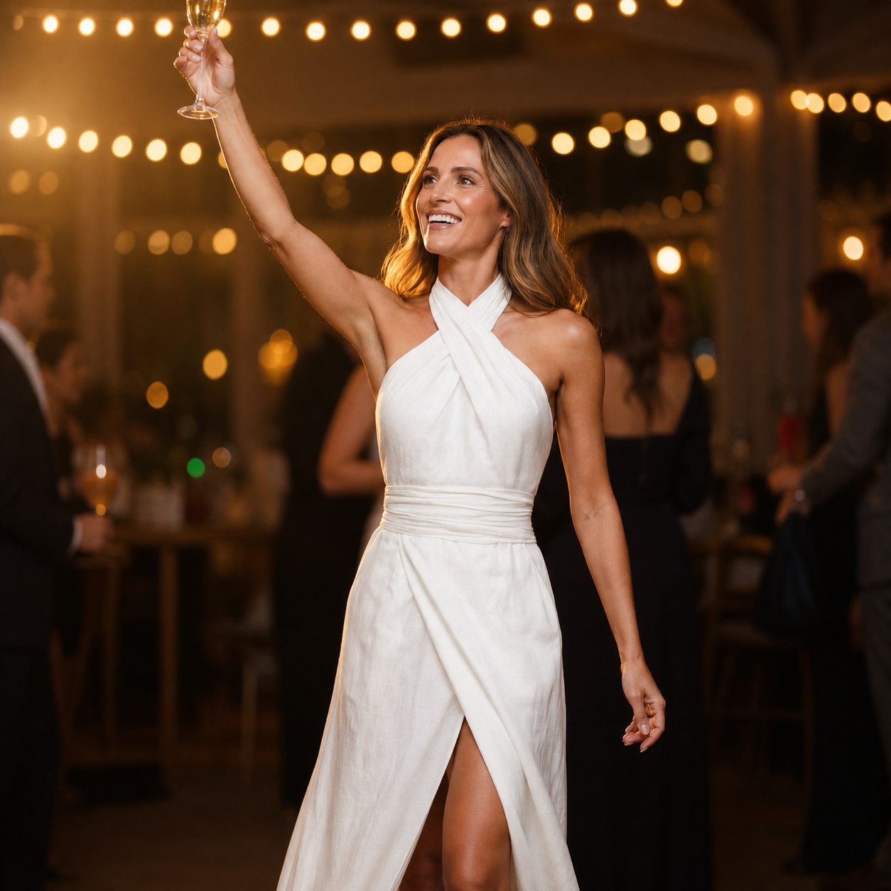 Daria Ungaretti™ Elegant Halter Dress for Special Events