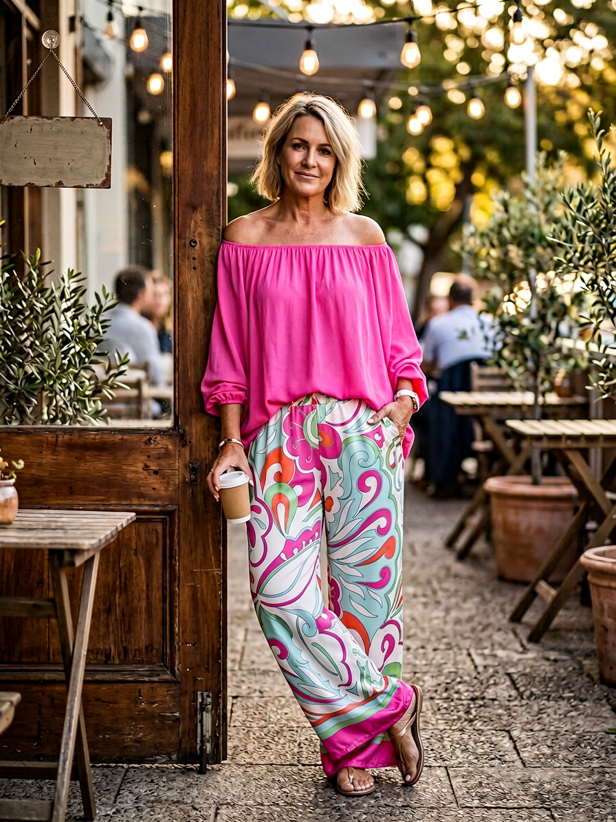 Debora Barchetti™ Effortless Off-Shoulder Matching Set
