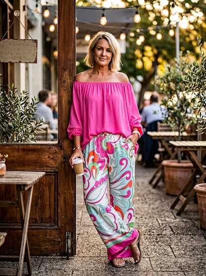 Debora Barchetti™ Effortless Off-Shoulder Matching Set