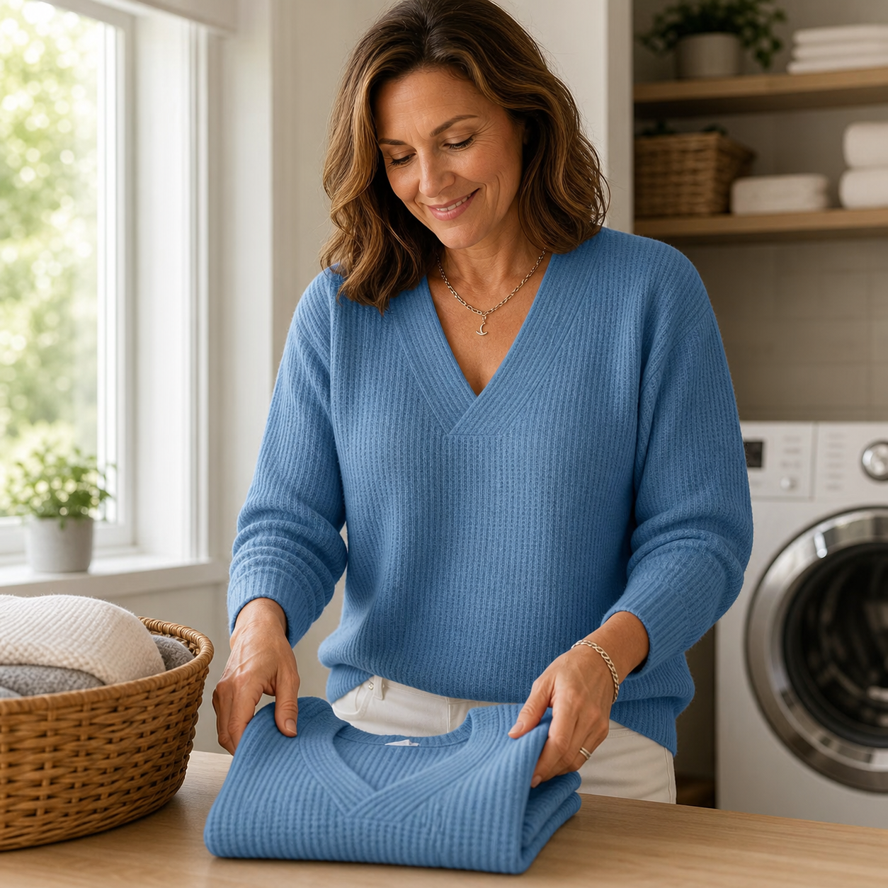 Debora Barletta™ Cozy Waffle Sweater for Effortless Style